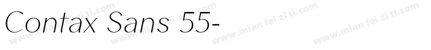 Contax Sans 55字体转换